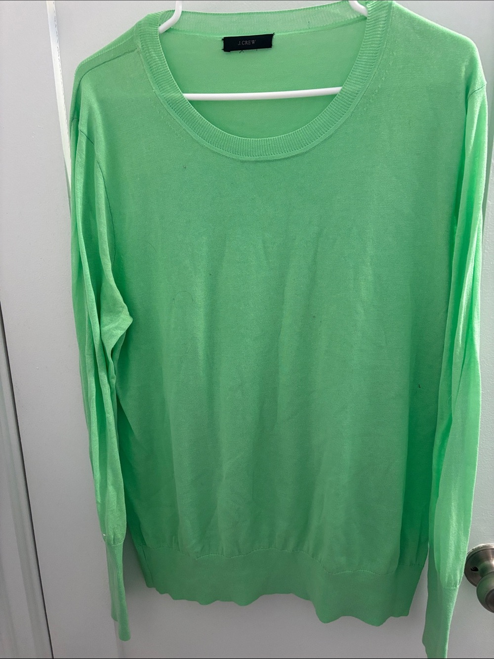 J. Crew Light Green Crewneck Sweater